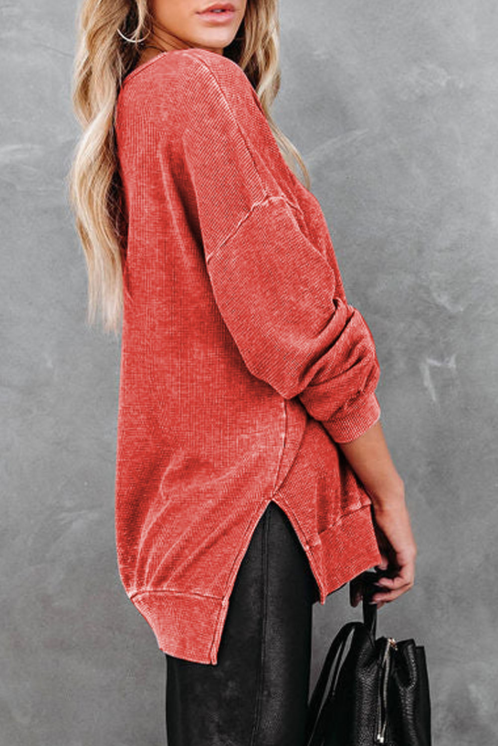 The Dropped Shoulder Slit Sweatshirt