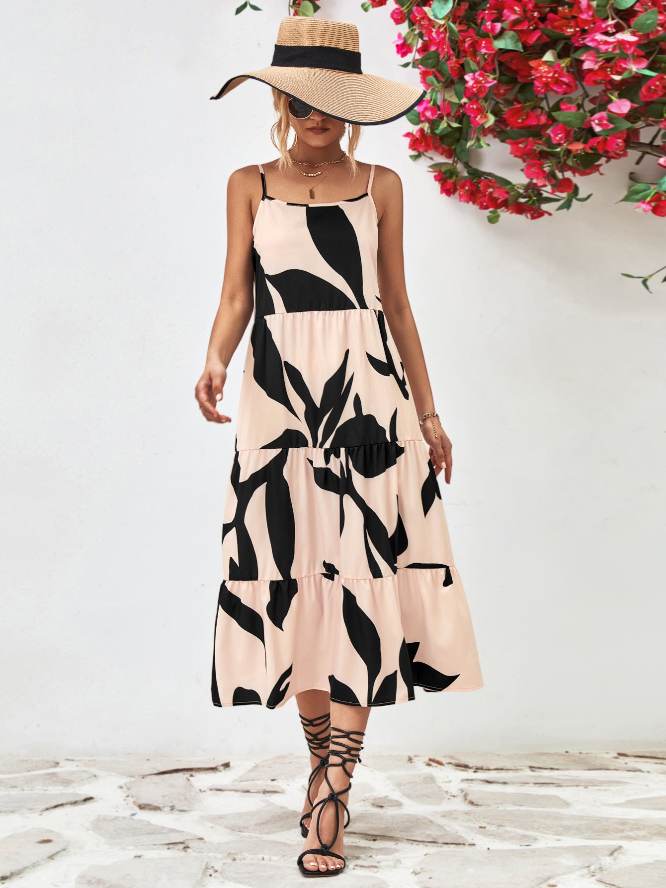 The Sand Spaghetti Strap Midi Dress