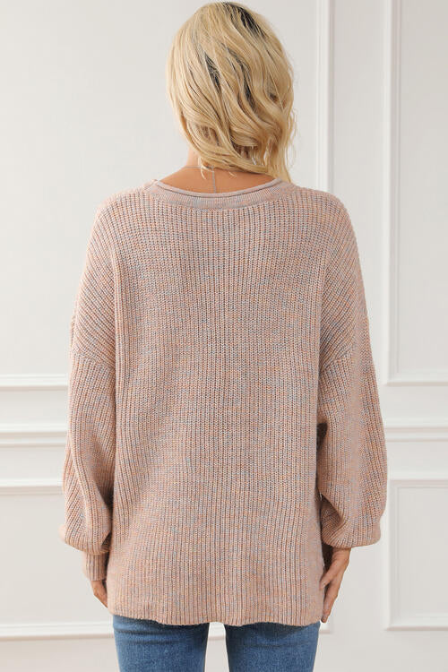 The Round Neck Drop Shoulder Sweater