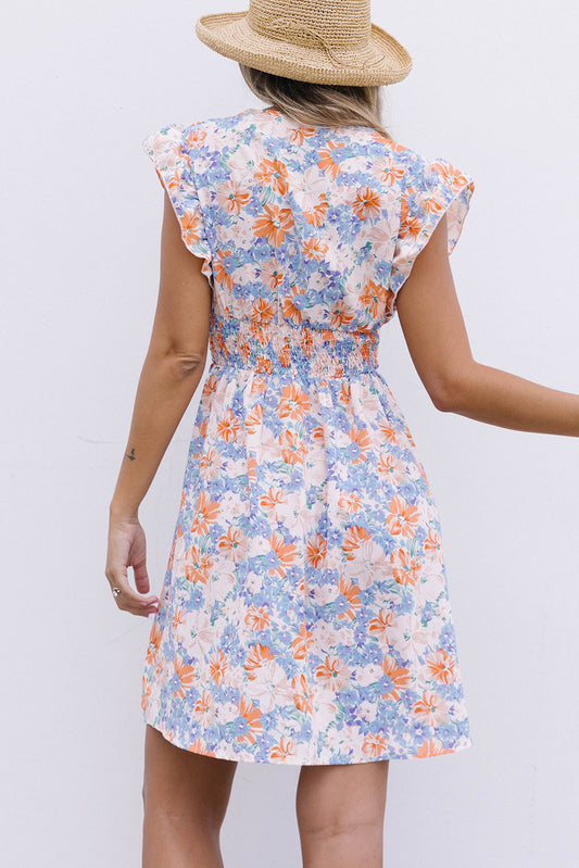 The FLoral Lace Trim Dress