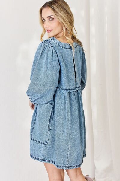 The Oversized Denim Babydoll Dress