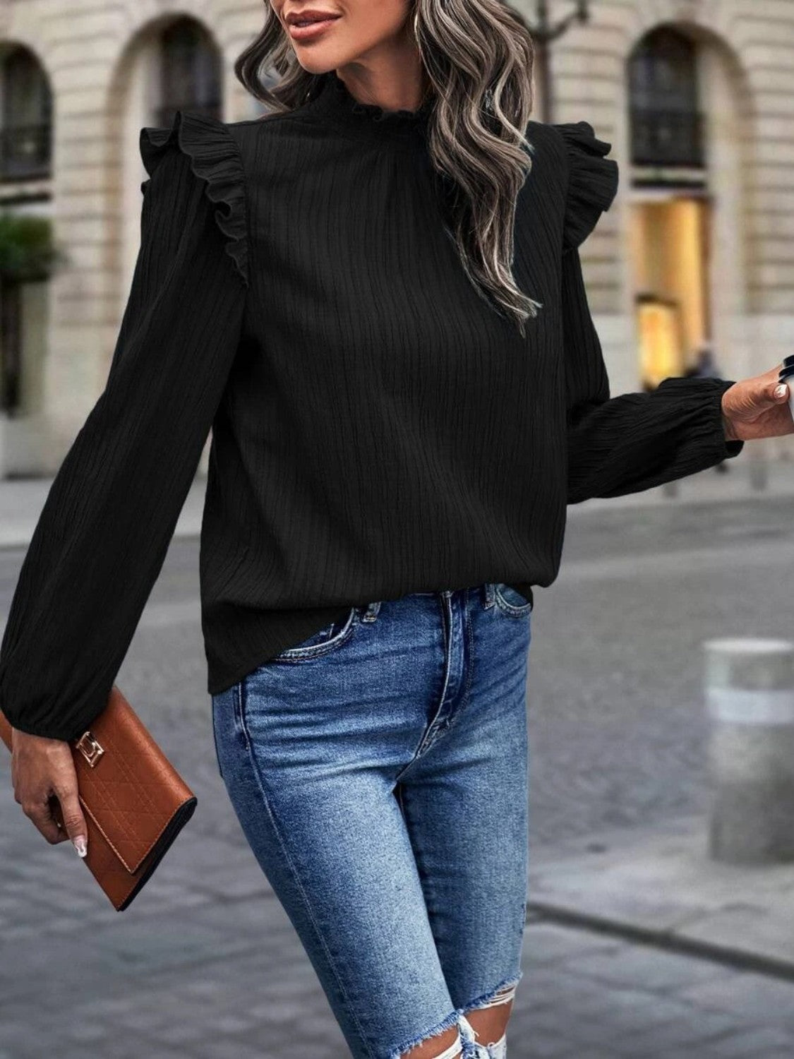 The Ruffle Shoulder Blouse