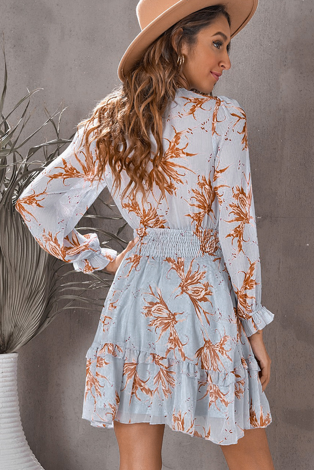 The Flounce Sleeve Mini Dress