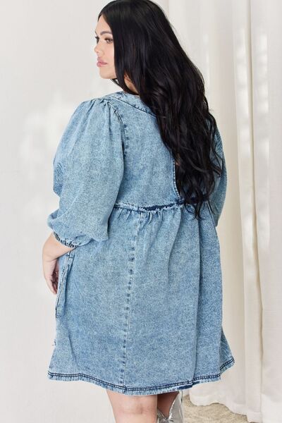 The Oversized Denim Babydoll Dress