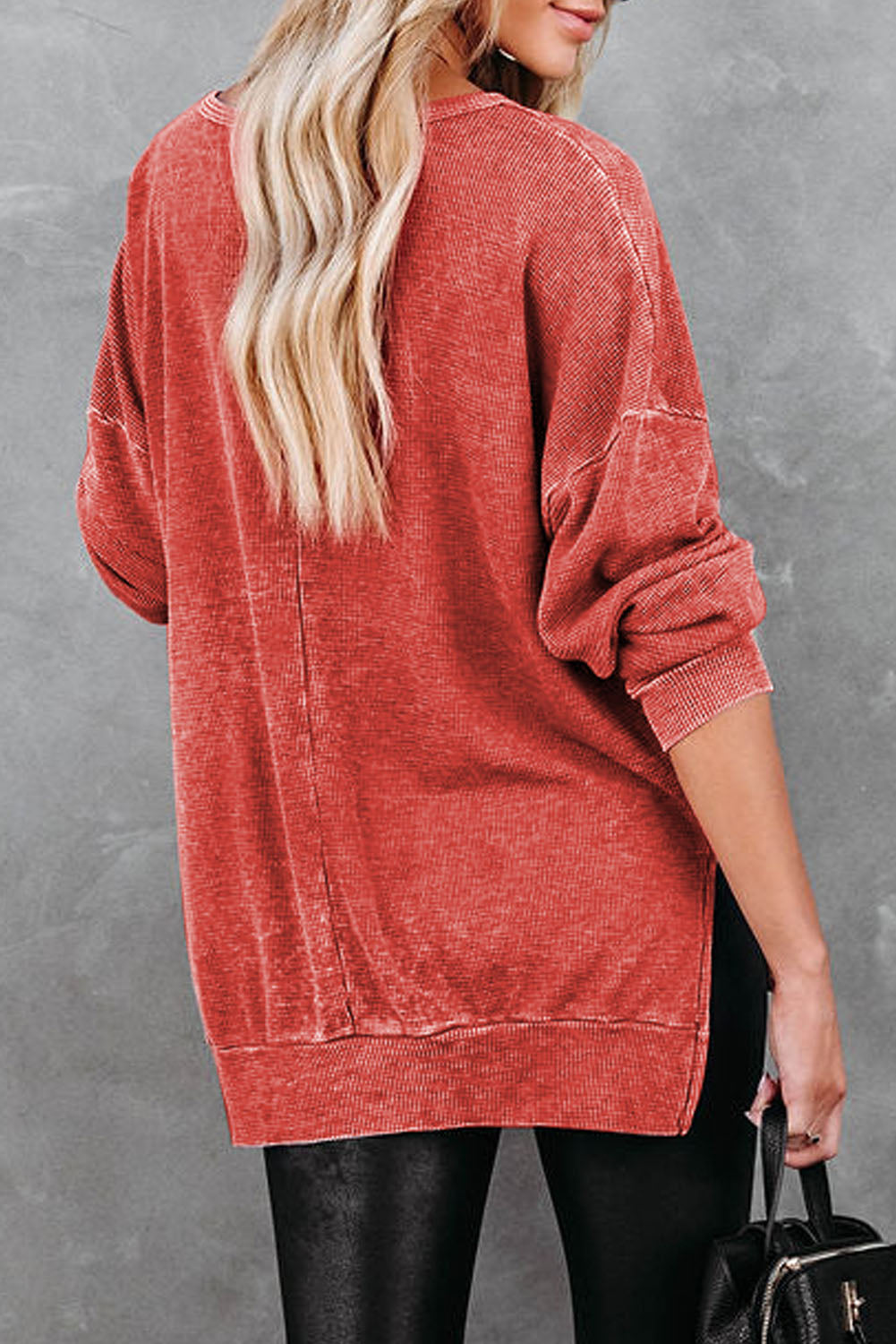 The Dropped Shoulder Slit Sweatshirt