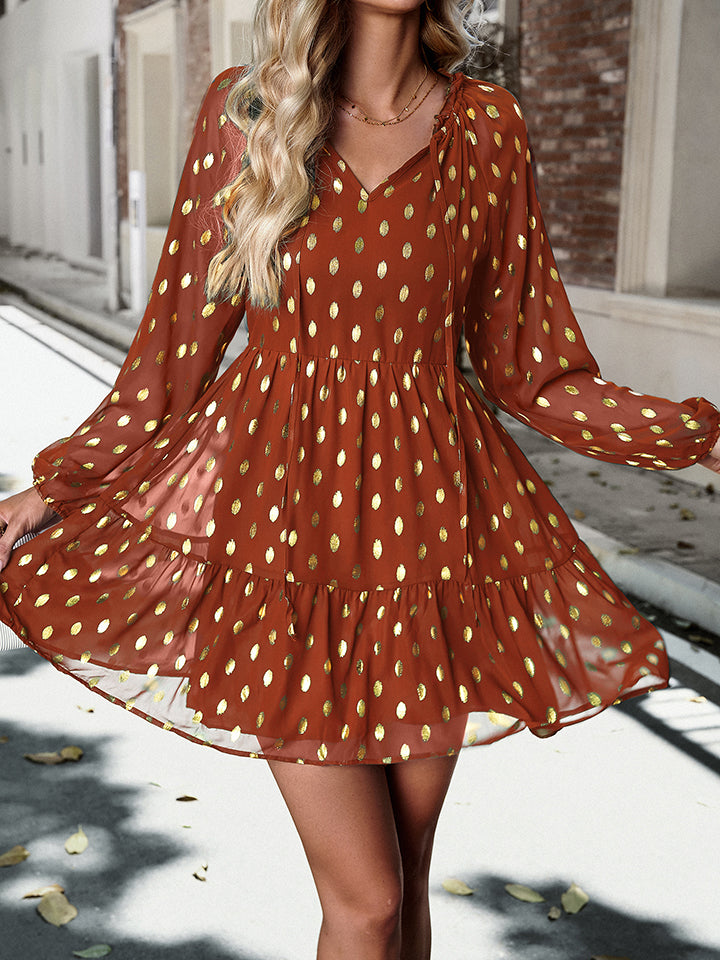 The Gold Polka Dot Dress