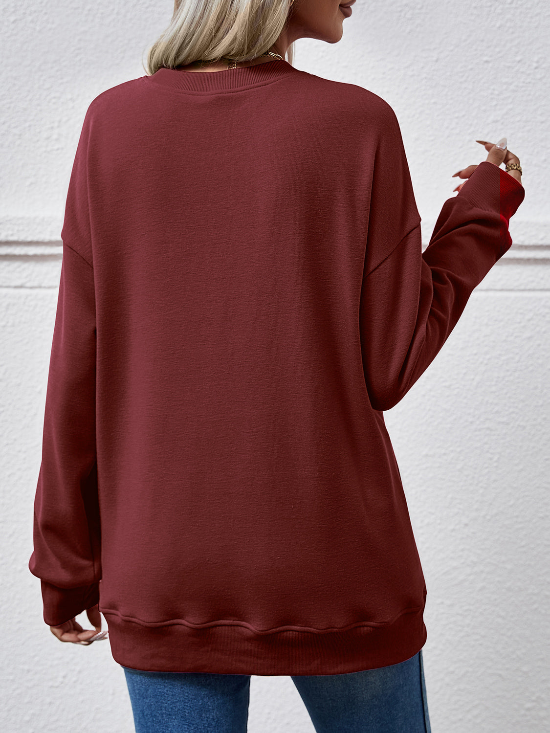 The Dropped Shoulder Sweatshirt with Pockets