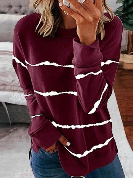 The Striped Round Neck Sweatshirt