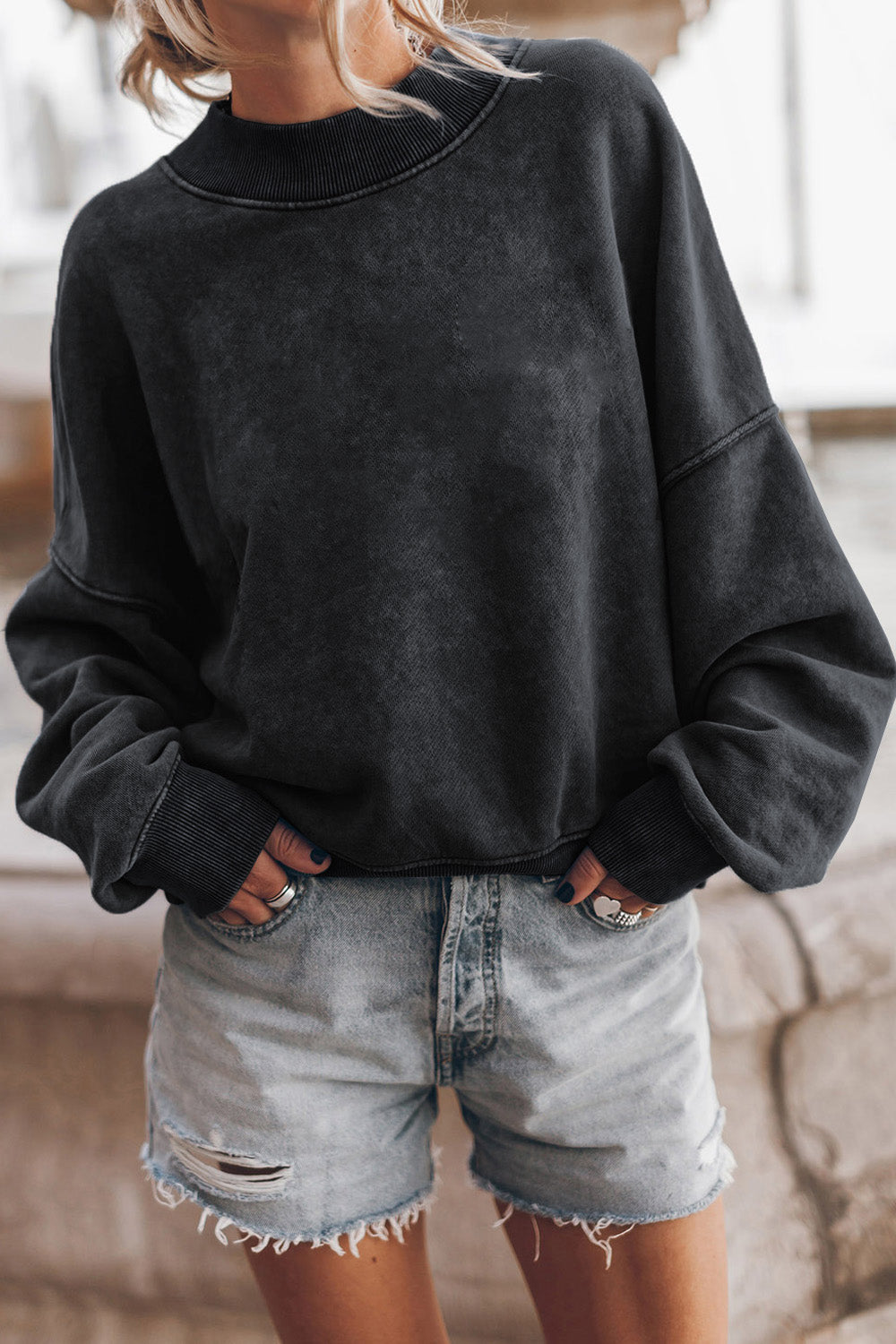 The Round Neck Dropped Shoulder Sweatshirt