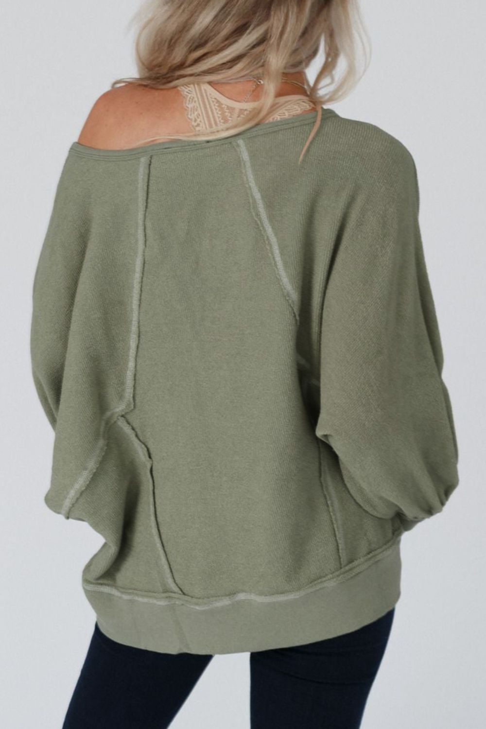 The Seam-Detail Long Sleeve Top