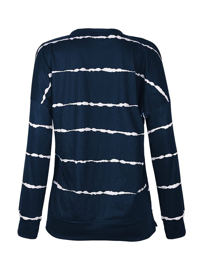 The Striped Round Neck Sweatshirt