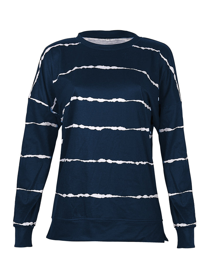 The Striped Round Neck Sweatshirt