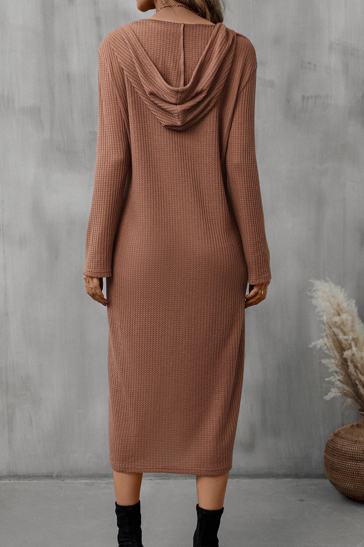 The Hooded Dress in Chocolate