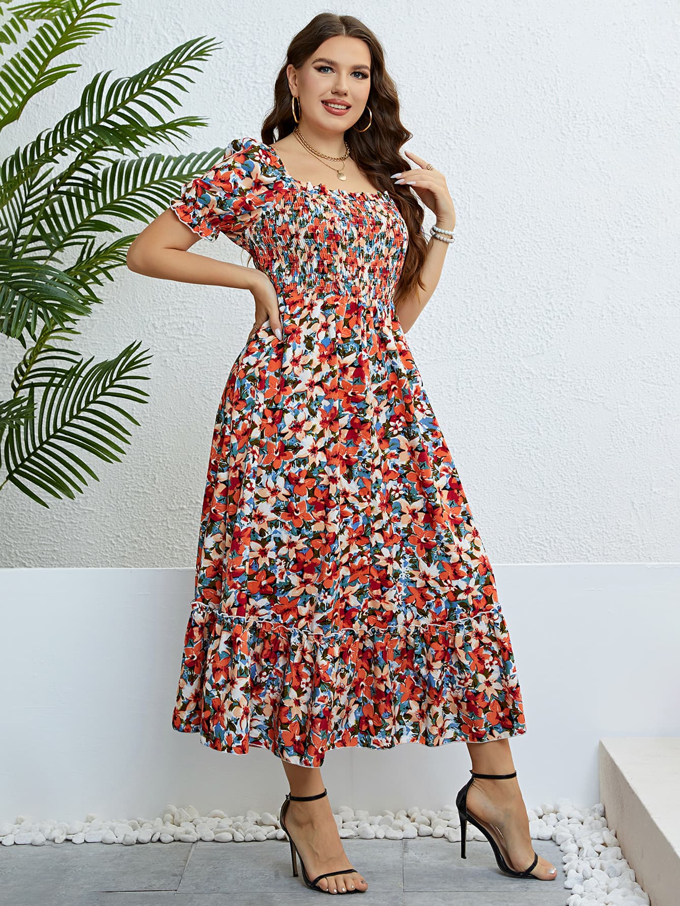 The Perfectly Plus Size Fun in Floral Dress