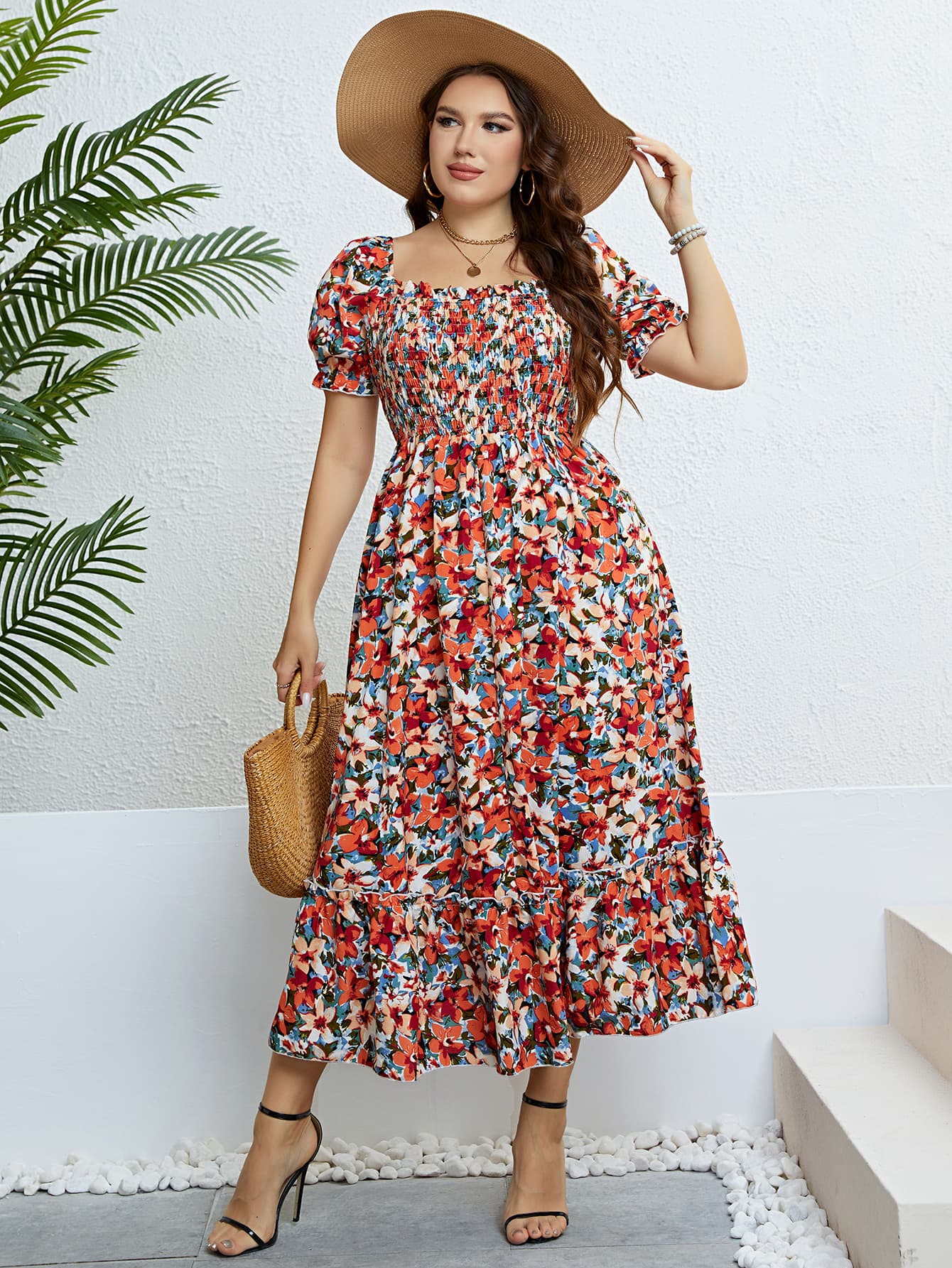 The Perfectly Plus Size Fun in Floral Dress