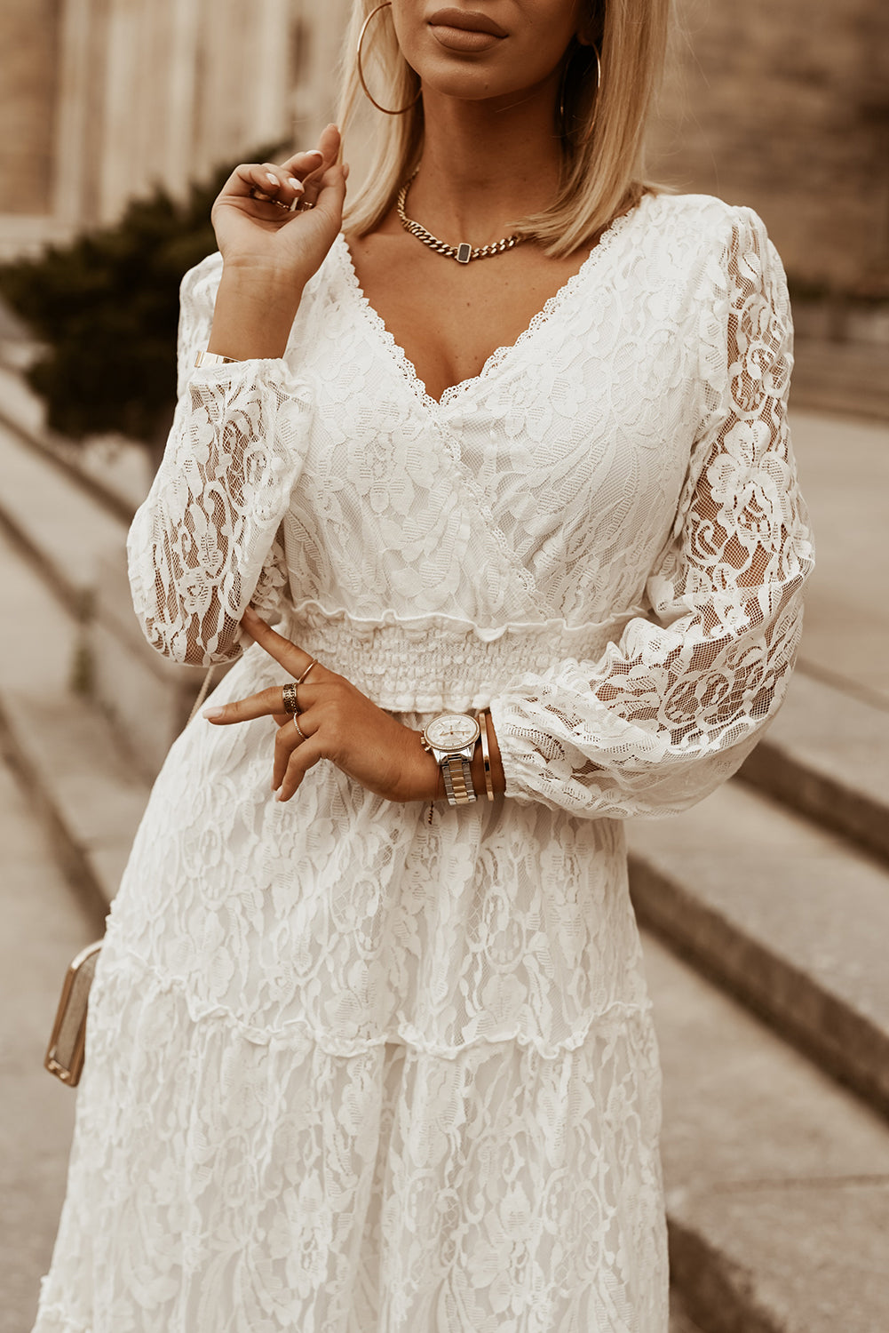 The Something About White Lace Dress