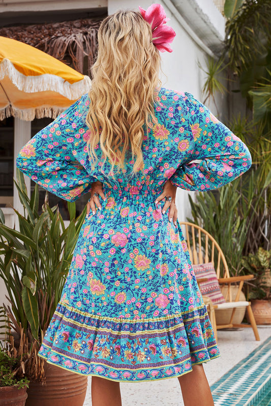 The Bohemian Balloon Sleeve Dress