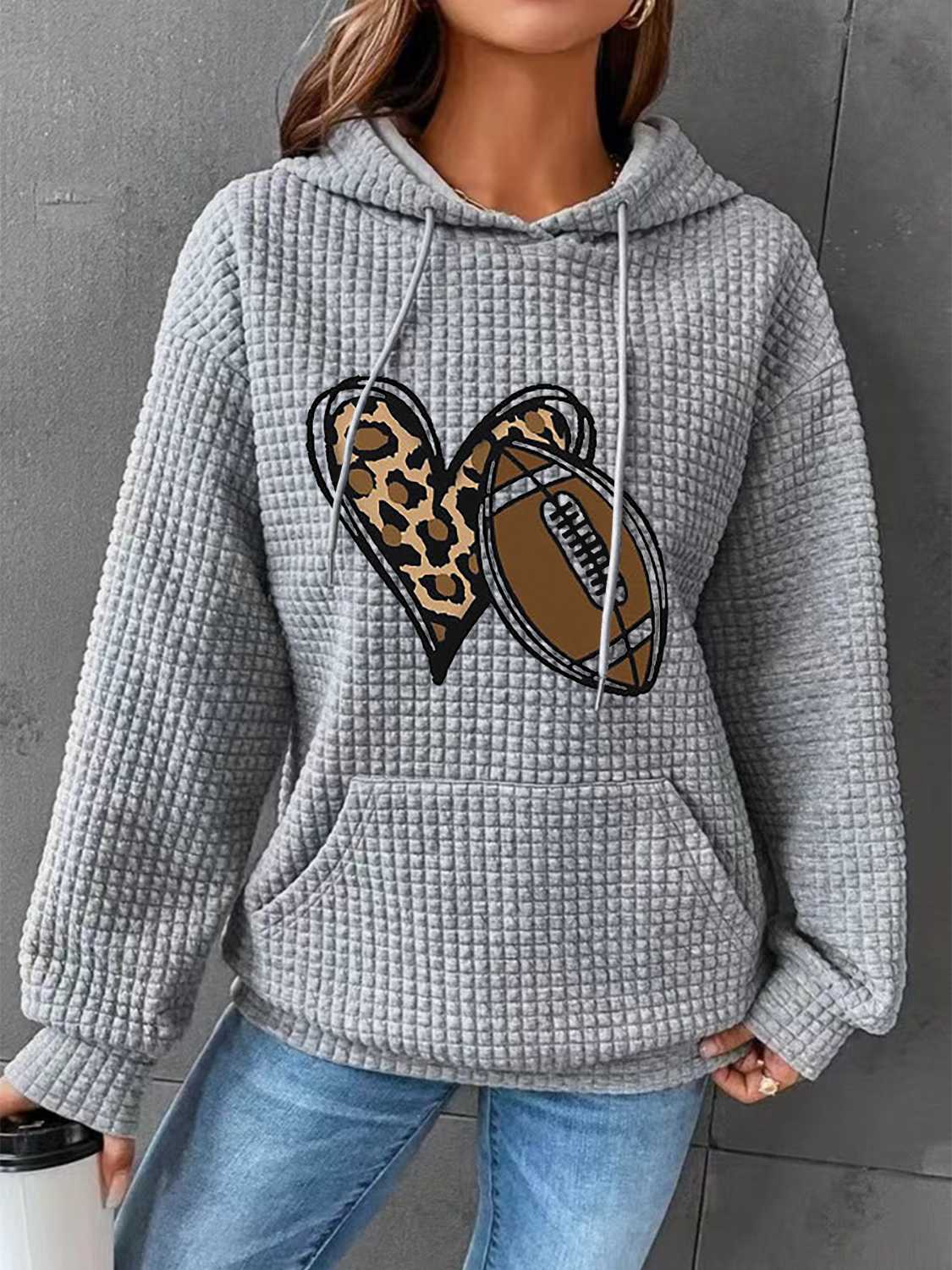 The Heart & Football Graphic Hoodie