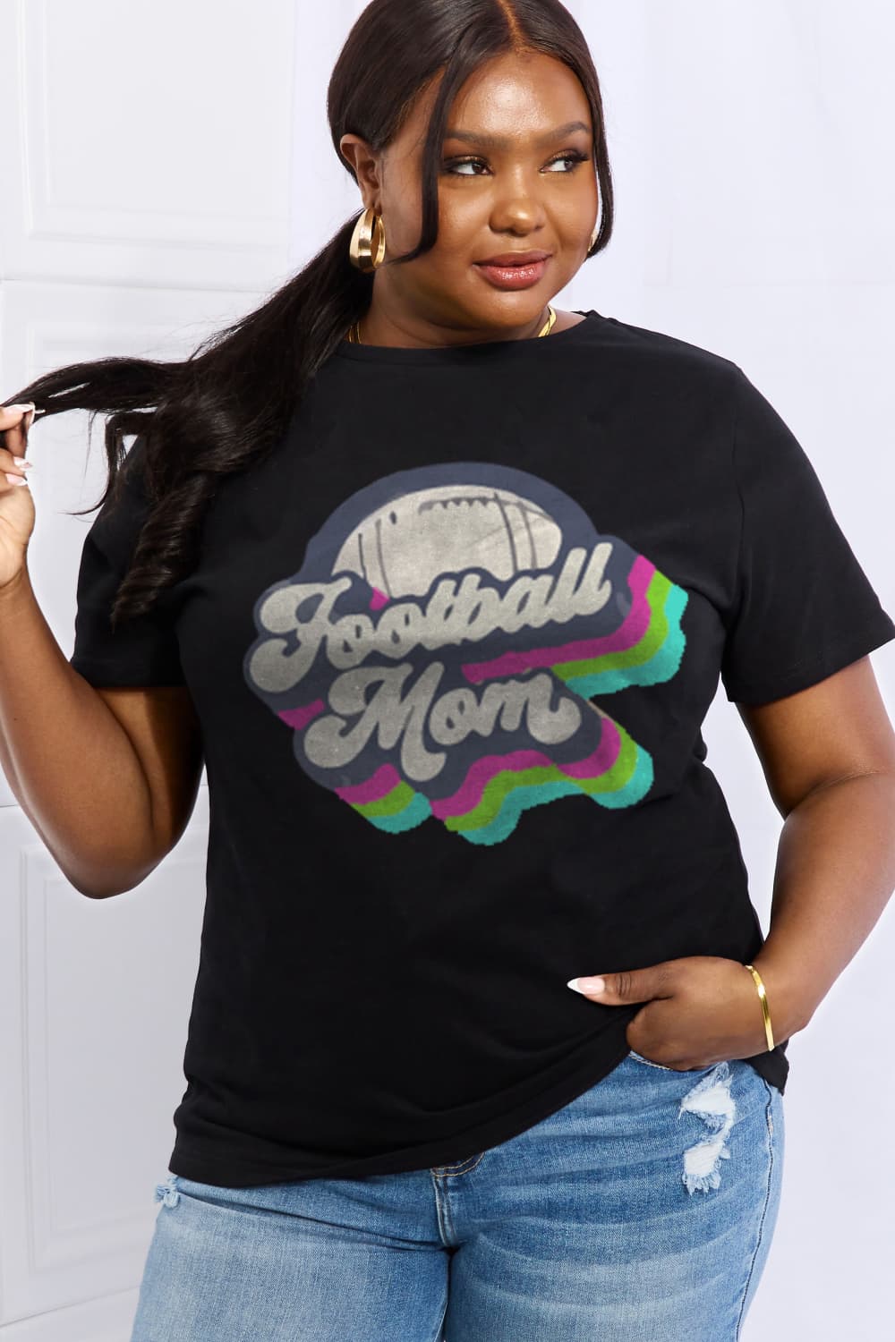 The FOOTBALL MOM Graphic Cotton Tee