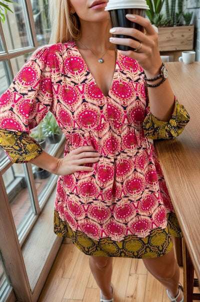 The Boho Three-Quarter Sleeve Dress