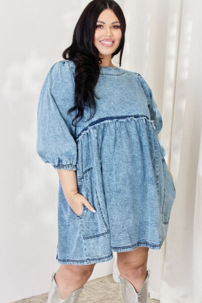 The Oversized Denim Babydoll Dress