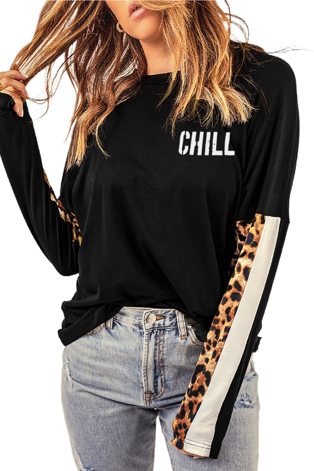 The Long Sleeve Leopard CHILL Top