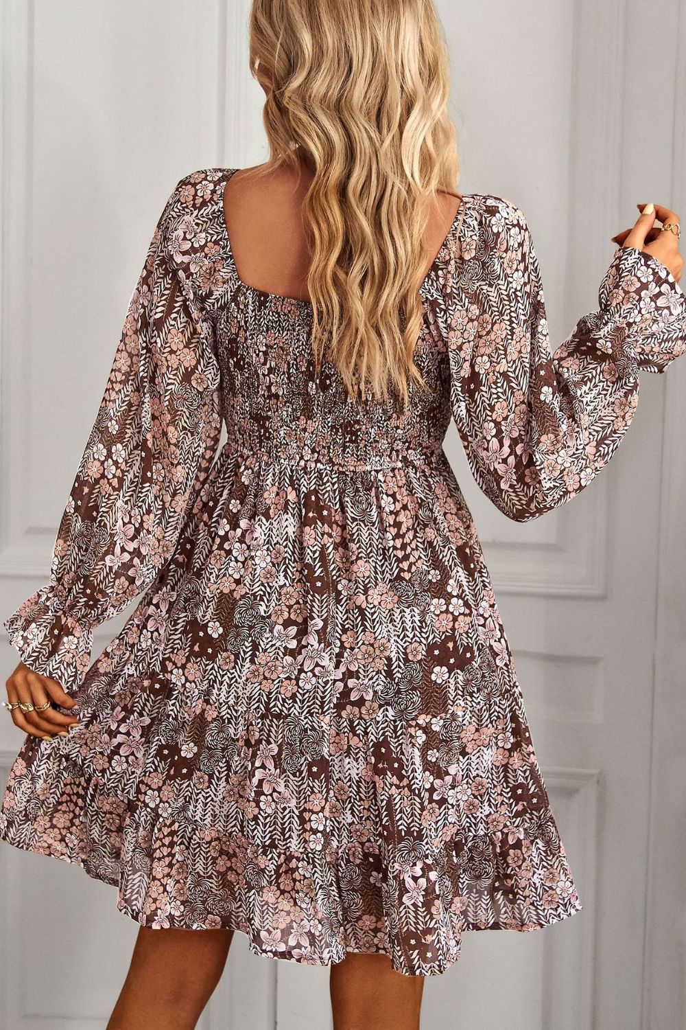 The Flounce Sleeve Square Neck Dress