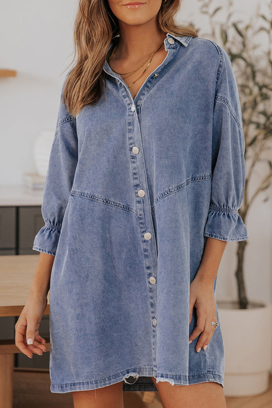 The Throw 'n Go Denim Mini Dress