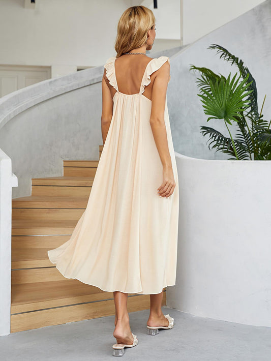 The Summer Ruffled V-Neck Midi Dress