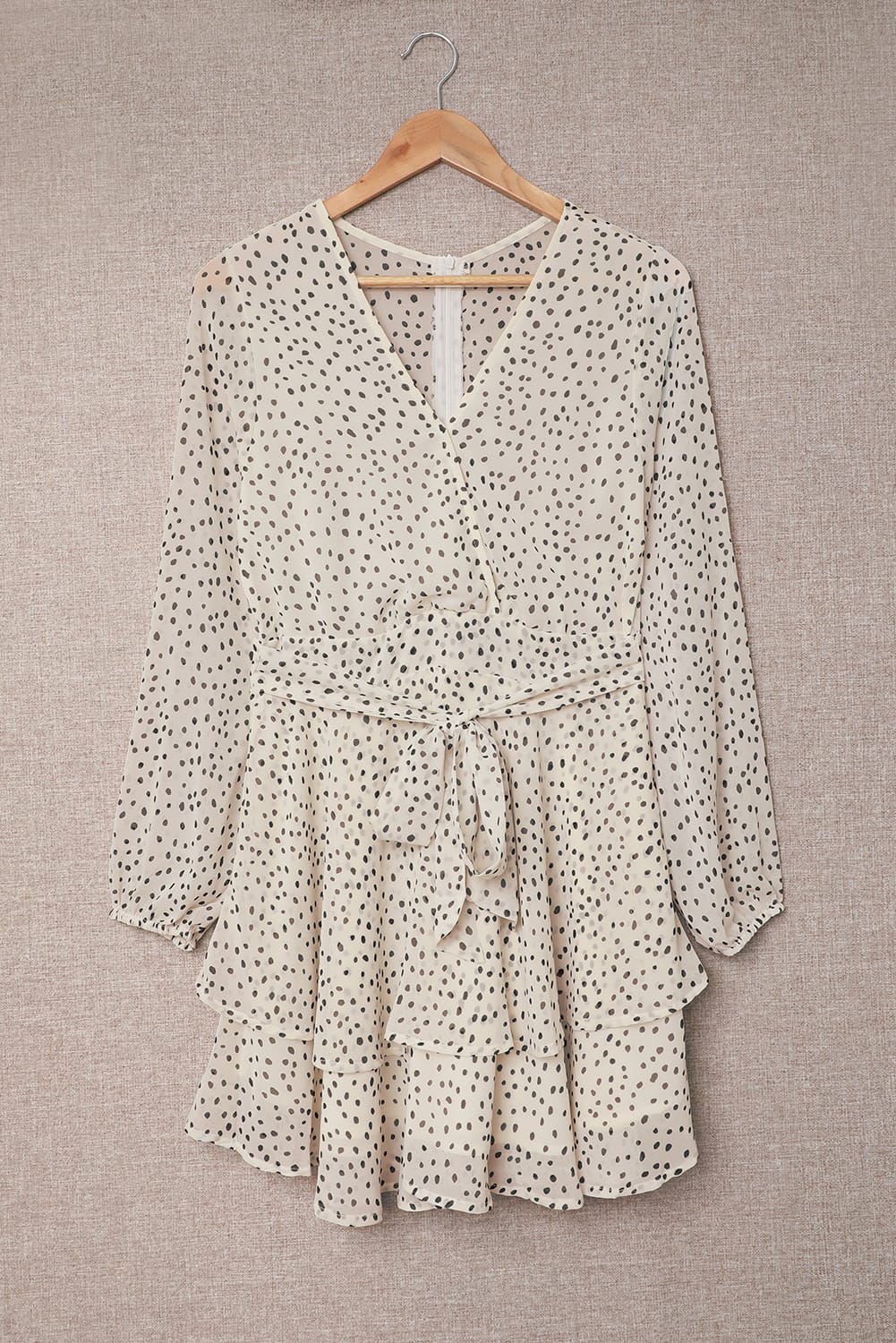 The Ivory Tied Polka Dot Layered Dress