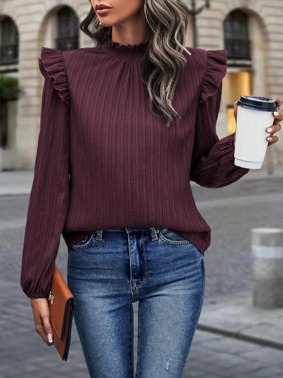 The Ruffle Shoulder Blouse