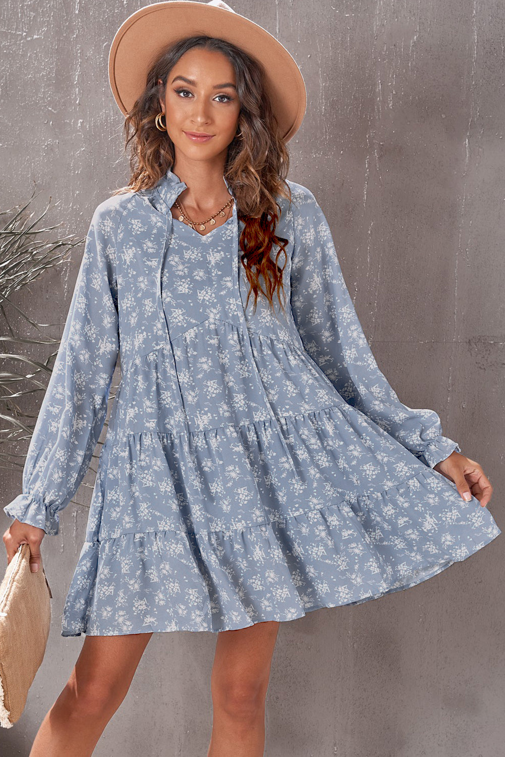 The Dusty Blue Babydoll Dress