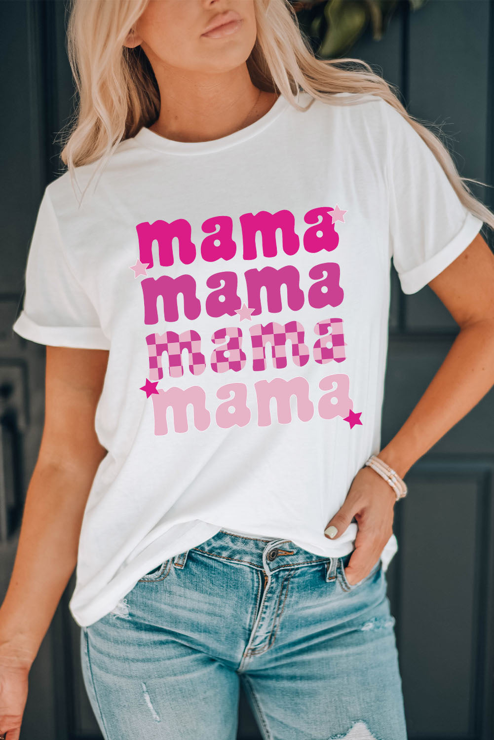 The MAMA Graphic Round Neck T-Shirt