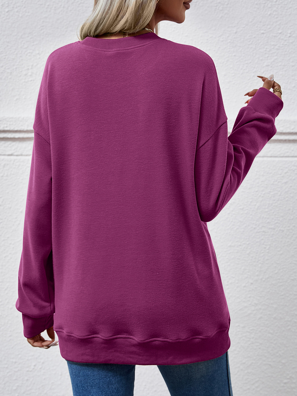 The Dropped Shoulder Sweatshirt with Pockets