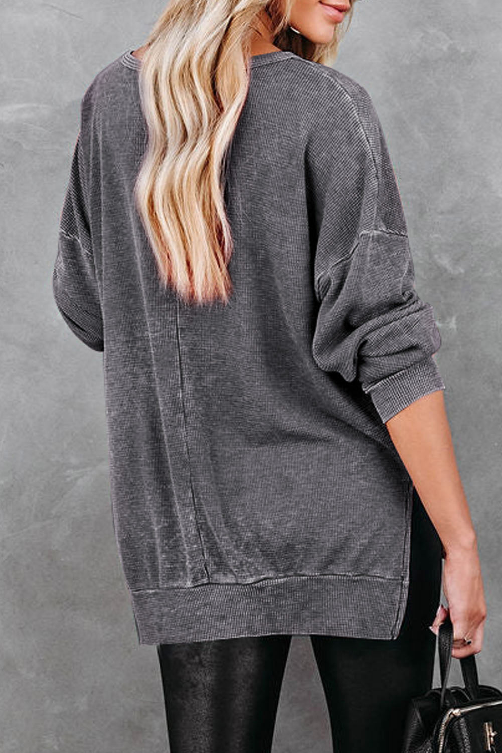 The Dropped Shoulder Slit Sweatshirt