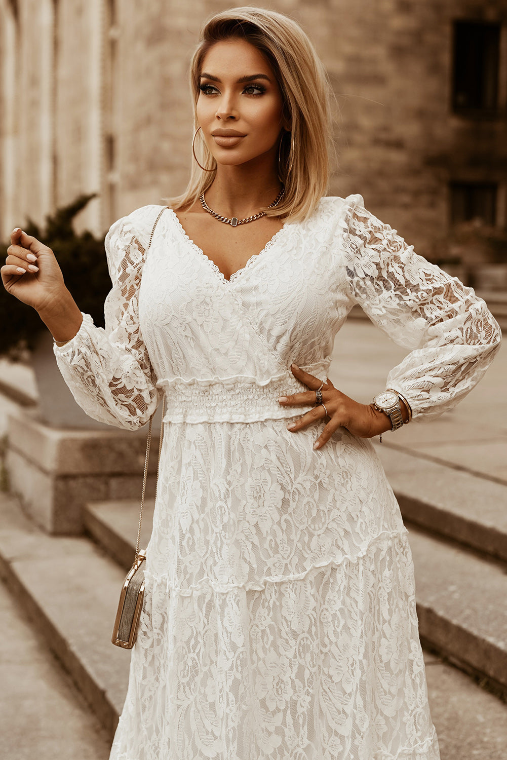 The Something About White Lace Dress