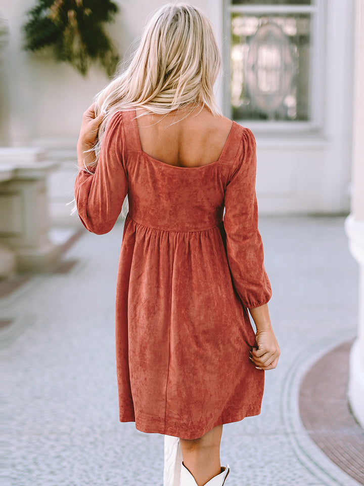 The Ochre Square Neck Mini Dress