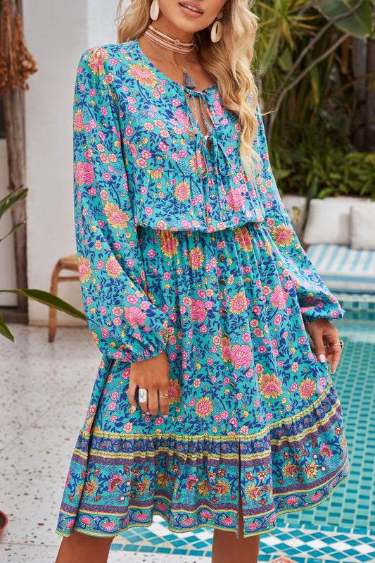 The Bohemian Balloon Sleeve Dress