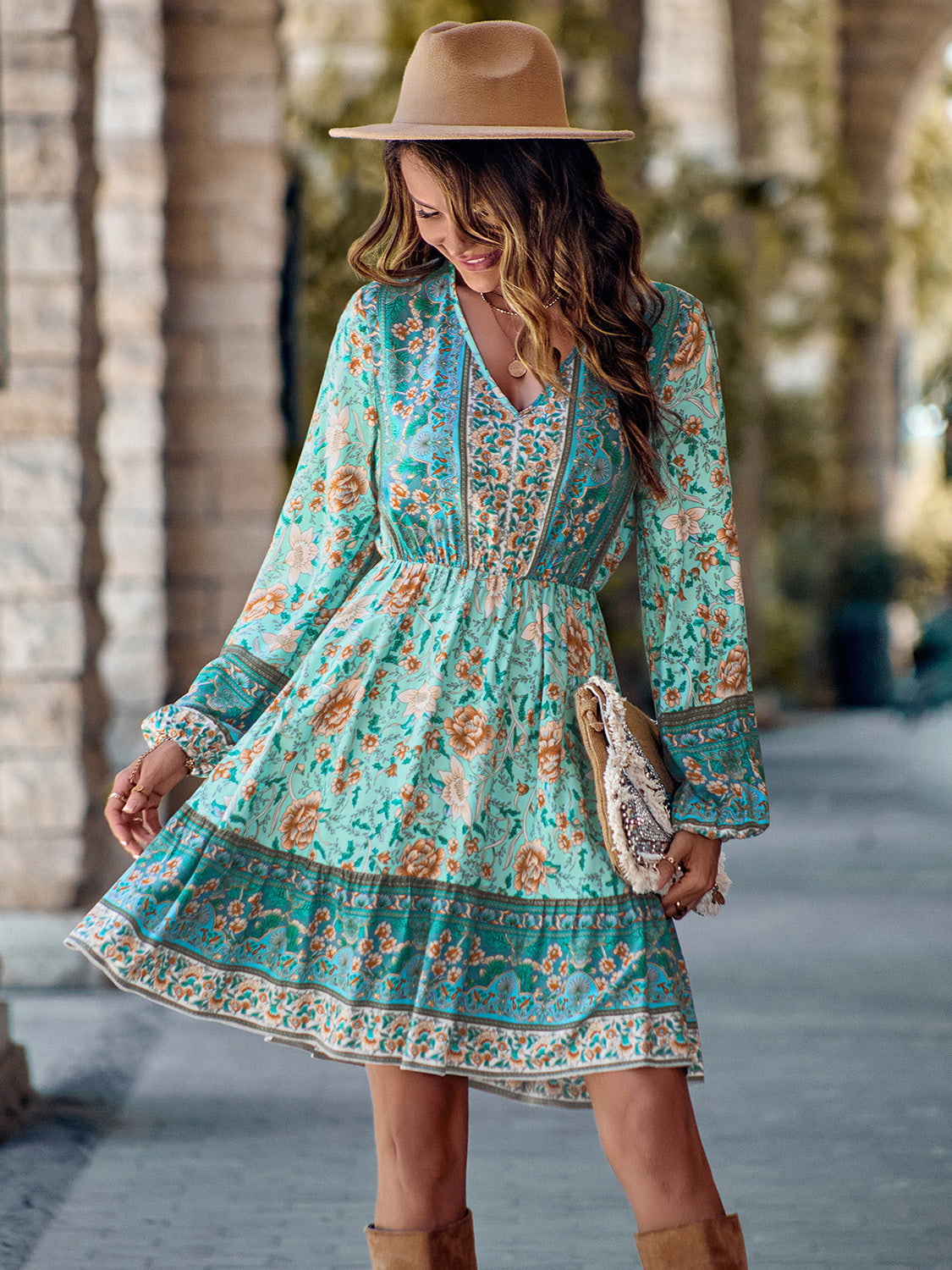 The Bohemian Long Sleeve Dress