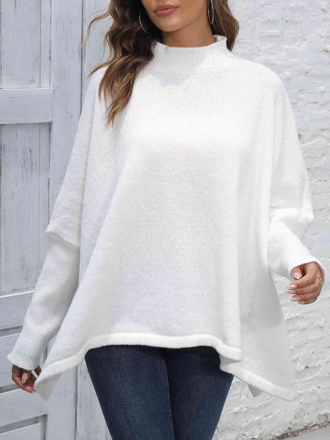 The Loose Hem Plain Sweater