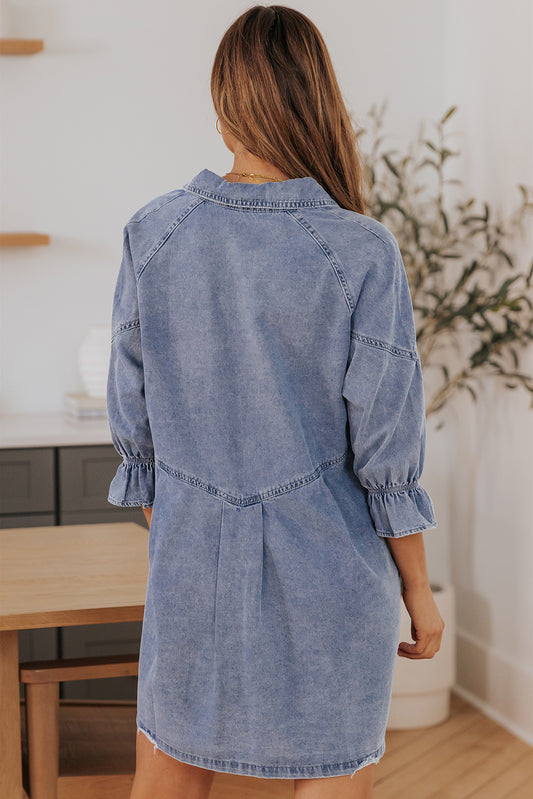 The Throw 'n Go Denim Mini Dress