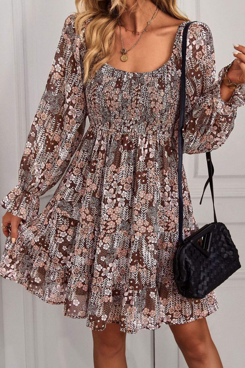 The Flounce Sleeve Square Neck Dress