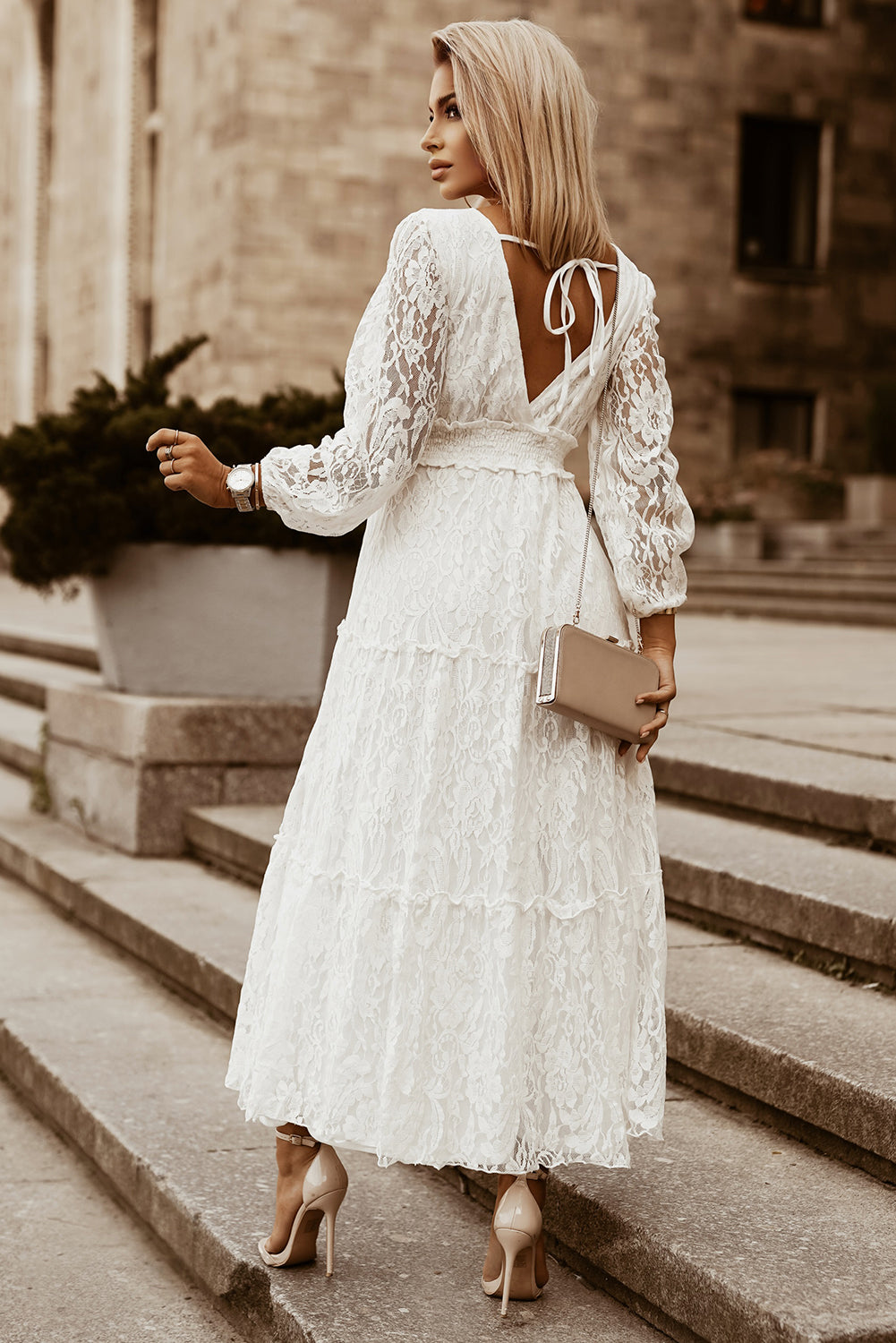 The Something About White Lace Dress