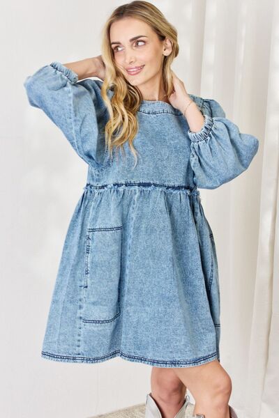 The Oversized Denim Babydoll Dress