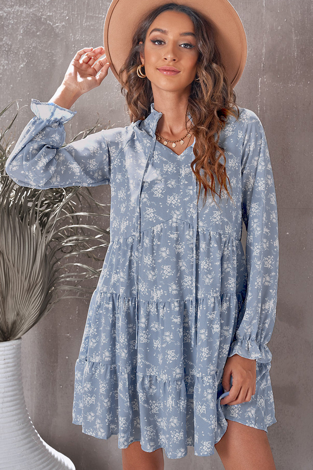 The Dusty Blue Babydoll Dress