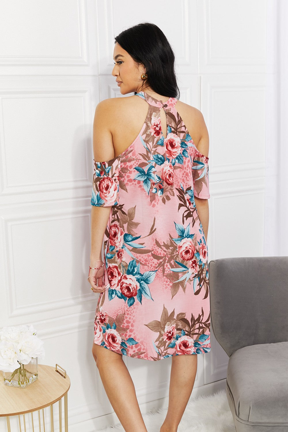 The Fresh-Cut Flowers Cold-Shoulder Dress