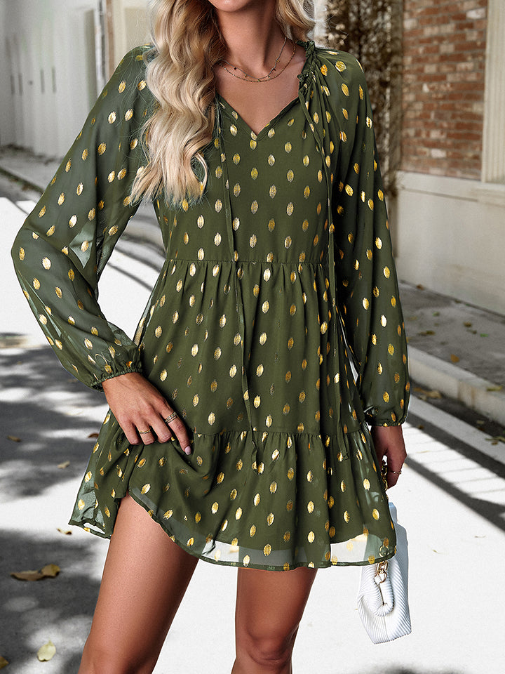 The Gold Polka Dot Dress