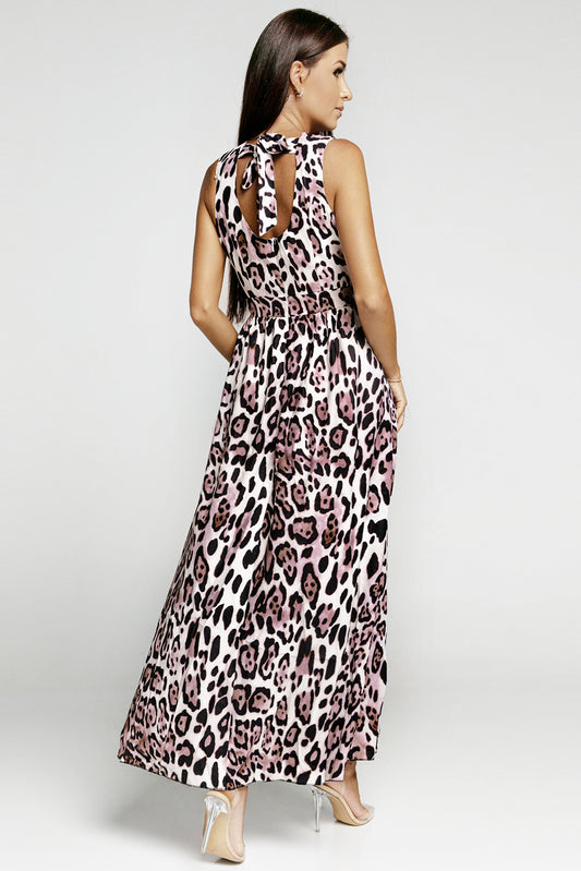 The Lovin' Leopard Print Open Back Dress