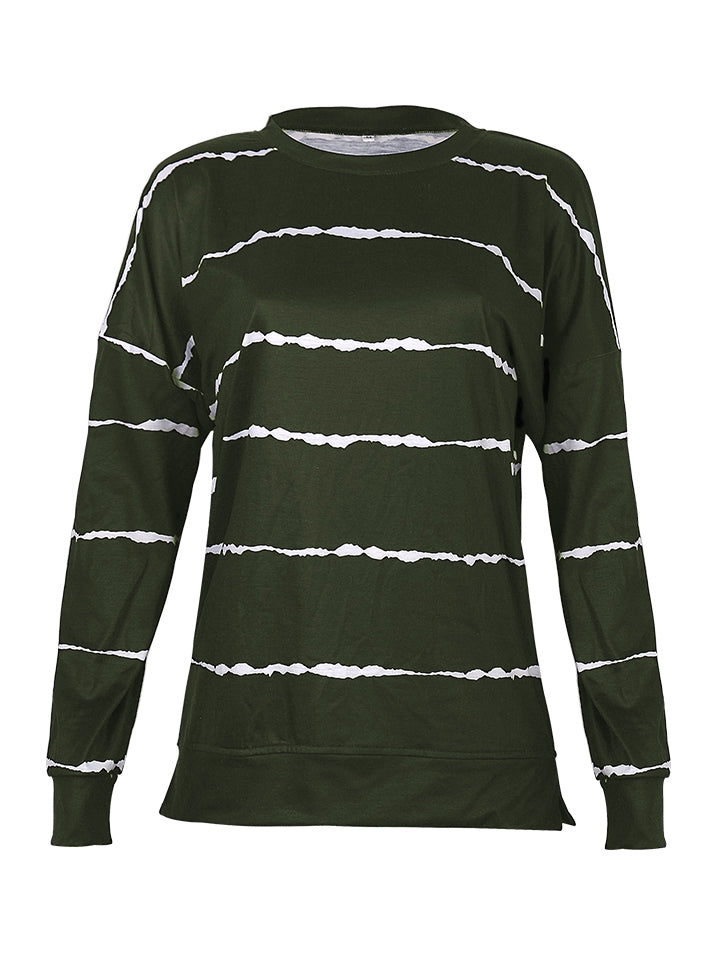 The Striped Round Neck Sweatshirt