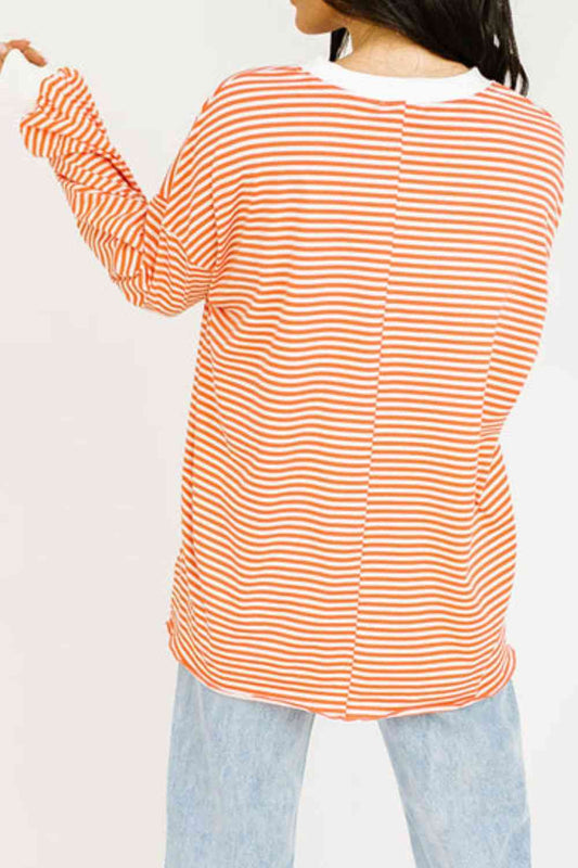 The Classic Striped Round Neck Sweatshirt